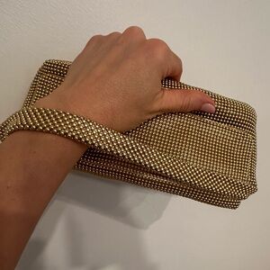Whiting & Davis vintage gold evening bag handbag clutch